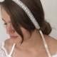 Bridal Hair Wrap, Pearl Rhinestone Embriodered Headband, Wedding Hair Accessory, Bridal Lace Head Piece, Wedding Hair Jewelry, ReddApple