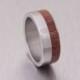 Titanium Ring RING SIZE 9 mens wedding band  wedding ring mens wood wedding band Titanium and wood ring metal 