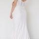 Rue Wedding Dress// Fit and Flare Multi Sequin Wedding Dress//Illusion Back