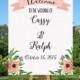 Printable Welcome Wedding Sign, Wedding Reception Sign, Summer Wedding Sign, Wedding Welcome Poster, Floral Wedding Sign, WS001