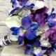 Blue orchid Wedding Bouquet