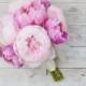 Peony Bouquet - Pink Peony Bouquet, Silk Peony Bouquet, Peonies, Wedding Bouquet, Silk Flower Bouquet, Pink, Beach Wedding, Wedding Flowers