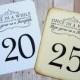 Fairytale Wedding Table Numbers Vintage Style or Black and White