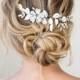Silver or Gold Hair Halo Hair Vine, Grecian Hair Wreath, Boho Gold Silver Flower headband, Wedding Hair Vine  - 'APRIL'