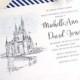 Disney World Cinderella's Castle Fairytale Wedding Invitation, Quinceañera Package (Sold in Sets of 10 Invitations, RSVP Cards + Envelopes)