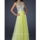 La Femme Sexy Sequin Chiffon Halter Prom Dress 17578 - Brand Prom Dresses