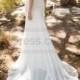 Essense of Australia Chiffon Sheath Wedding Dress Style D2136