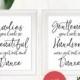 Stylish Hand Lettered Wedding Bathroom Sign-Printable Calligraphy Ladies & Gentlemen Restroom Sign-DIY Handwritten Beautiful and Handsome