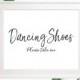 Stylish Hand Lettered Dancing Shoes Sign-Printable Calligraphy Dancing Shoes-DIY Handwritten Wedding Flip Flops Sign-Dancing Shoes Favors