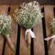 Bridal Bouquet Dried Gypsophila Baby's Breath English Lavender Rustic Wedding Bride Bridesmaids Flowergirl