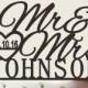 Personalized Wedding Acrylic Cake Topper With Wedding Date, Custom Name Cake Topper, Mr and Mrs Cake Topper, Wedding Cake Topper CT001