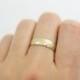 Mens wedding ring. Hammered wedding ring. Hammered matte wedding ring. Domed wedding ring. 14k yellow gold 5mm wedding ring (gr-9131-663)