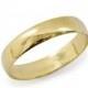 Men classic 4mm width wedding ring. Classic wedding ring. Gold wedding ring. - 14k yellow gold  unisex wedding ring. (gr-9294-1447)