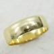 Classic wedding ring. 6mm wedding ring. Rounded wedding ring. 14k yellow gold wedding ring. Wide wedding ring.(gr-9293-1446)