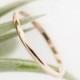 Thin wedding band, platinum 14k 18k solid yellow gold, rose gold, white gold, 1.5mm minimalist wedding ring, dainty simple ring, w-rhrd-1.5