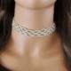 Crystal Choker - Wedding Jewelry - Bridal Necklace - Rhinestone Choker - Wedding Accessory - Bridesmaids Jewelry