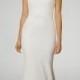 Matthew Christopher Halter Crepe Gown with Train (In Stores Only) 