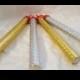 Big Birthday/Wedding Cake Candles GOLD/SILVER (4 pack)