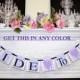 Bride to be banner, bridal shower decor, bachelorette decorations, Purple bridal shower banner, purple wedding banners