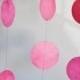 Paper Watercolor Dot Garland for your wedding, event or home ~ Poppy Pink