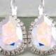 AB Crystal Earrings,Aurora Borealis Earrings,Ab Swarovski Earrings,Ab Rhinestone Earrings,Bridal AB Silver,Bridal Silver Crystal Earrings