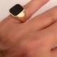 black onyx ring, Signet Ring, women ring, men ring, black stone ring, Pinky ring, Signet Ring, Black square Ring, black onyx engagement ring