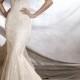 Pronovias Orinoco Strapless Tulle & Lace Mermaid Gown (In Stores Only) 