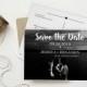 Save The Date Photo Postcard, Brush Calligraphy Script & Heart Line, Printable Photo Save the Date Card, Custom Save the Date, DIY Printable