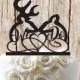 We Do Buck and Doe Deer With Heart Wedding Cake Topper, MADE In USA…..Ships from USA