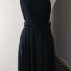 Black  Bridesmaid Dress , Infinity Dress,Knee Length Wrap Convertible Dress.Party dress-A19#