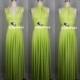 Maxi Full Length Bridesmaid Infinity Convertible Wrap Dress Apple Green Lime Green Multiway Long Dresses Party Evening Any Occasion Dresses