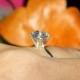 Engagement Ring, Solitaire Ring, 3.75 Carat Ring, Diamond Simulant Ring