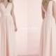 Elegant Blush Pink Long Bridesmaid Dress