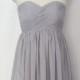 Gray Bridesmaid Dress Short/Floor Length Grey Chiffon Strapless Dress Sweetheart Bridesmaid Dress-Custom Dress