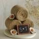 Rustic Wedding Cake Topper - Hay Bale Cake Topper with Daisies - Barn Wedding Cake Topper - Farm Wedding Cake Topper - Summer Wedding