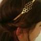 Bridal Headband, Bridal gold Headband, Bridal Headpiece, Geometric Headpiece, Headband, Greek Headband, Honeycomb Headband, Bridal Headband