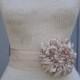 Bridal sash, wedding sash, wedding accessories, Bridal accessories, Wedding dress sash, Handmade flower, Bridal belt, sash belt, champagne