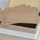 Recipe Box Personalized Burlap and Lace, Includes Recipe Cards, Wedding Gift, Shower Gift