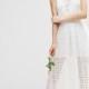 ASOS BRIDAL Premium Lace Midi Dress With Sheer Insert