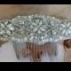 Wedding Hair Comb - Rhinestoen & Pearl Hair Comb - Style H0778