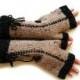 Hand Knit Gloves, Boho Gloves, Fingerless Gloves Mittens
