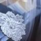 Wedding Veil-Waltz Length Veil with Alencon Lace Appliques