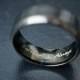 Forever & Always Ring, Friendship Ring, Promise Ring, Inside Engraved Ring Band, Stainless Steel Ring, Black IP Beveled Edge Band, Mens Ring
