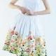 Skirt for Wedding Bridal Separates 1950s Wedding Skirt White Party Skirt Pleated 1950s Skirt Handmade Skirt Skirt with Pockets