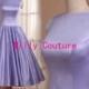 Modest bridesmaid dress lavender, 1950s bridesmaid dress, tea length vintage high neck bridesmaid dress, Audrey Hepburn bridesmaid dress