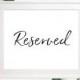 Reserved Printable Stylish Hand Lettered Wedding Sign-Calligraphy Reserved Seats-Reserved for Family-Reserved Event Sign-DIY Printable Sign