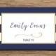 Nautical Place Cards, Escort Cards, Food Labels - PRINTABLE file - Nautical Wedding, navy and gold or any colors - Keira