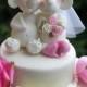 Elephant wedding custom cake topper, white elephants in love - Tall figurines