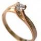 Diamond Ring, 14K Rose Gold and Diamond engagement ring, celtic ring, engagement ring, wedding band, crown ring, art deco, twist ring, R003