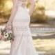 Essense of Australia Lace Sheath Wedding Dress Style D2196